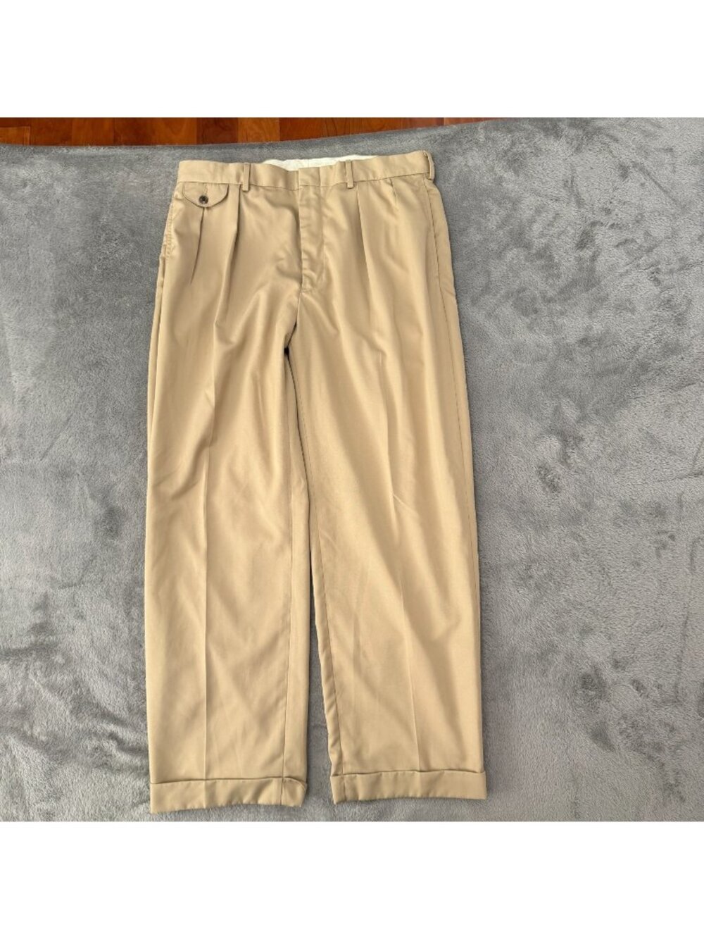 Vintage Polo Ralph Lauren Golf Pleated Cuffed Pants Slacks Khaki 38x30 (29)